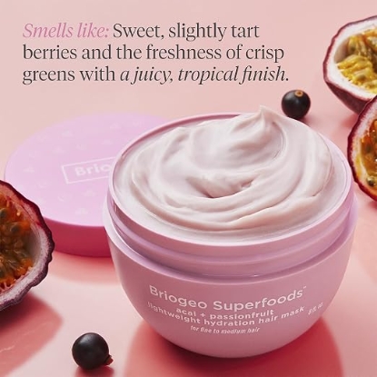Picture of Briogeo Superfoods. Acai + Passionfruit Lightweight Hydration Hair Mask 240ml