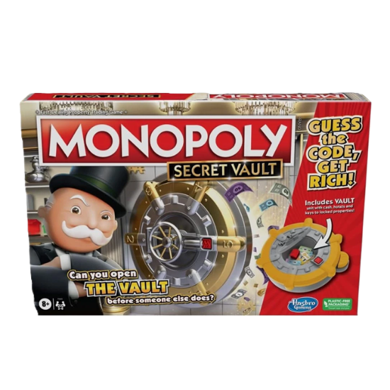 Picture of Monopoly Secret Vault Board Game for Kids Ages 8 and Up Family Board Game