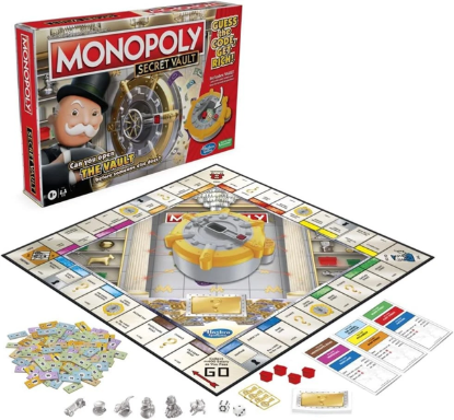 Picture of Monopoly Secret Vault Board Game for Kids Ages 8 and Up Family Board Game