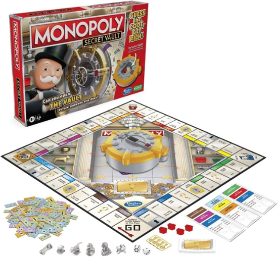 Picture of Monopoly Secret Vault Board Game for Kids Ages 8 and Up Family Board Game