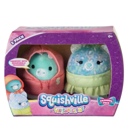 Picture of Squishmallows Squishville Fashion Pack Miles & Lindsay