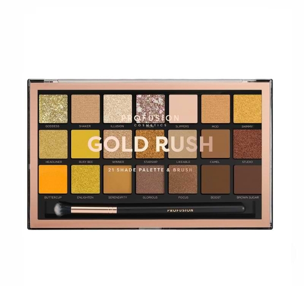 Picture of PROFUSION Gold Rush 21 Shade Eyeshadow Palette 